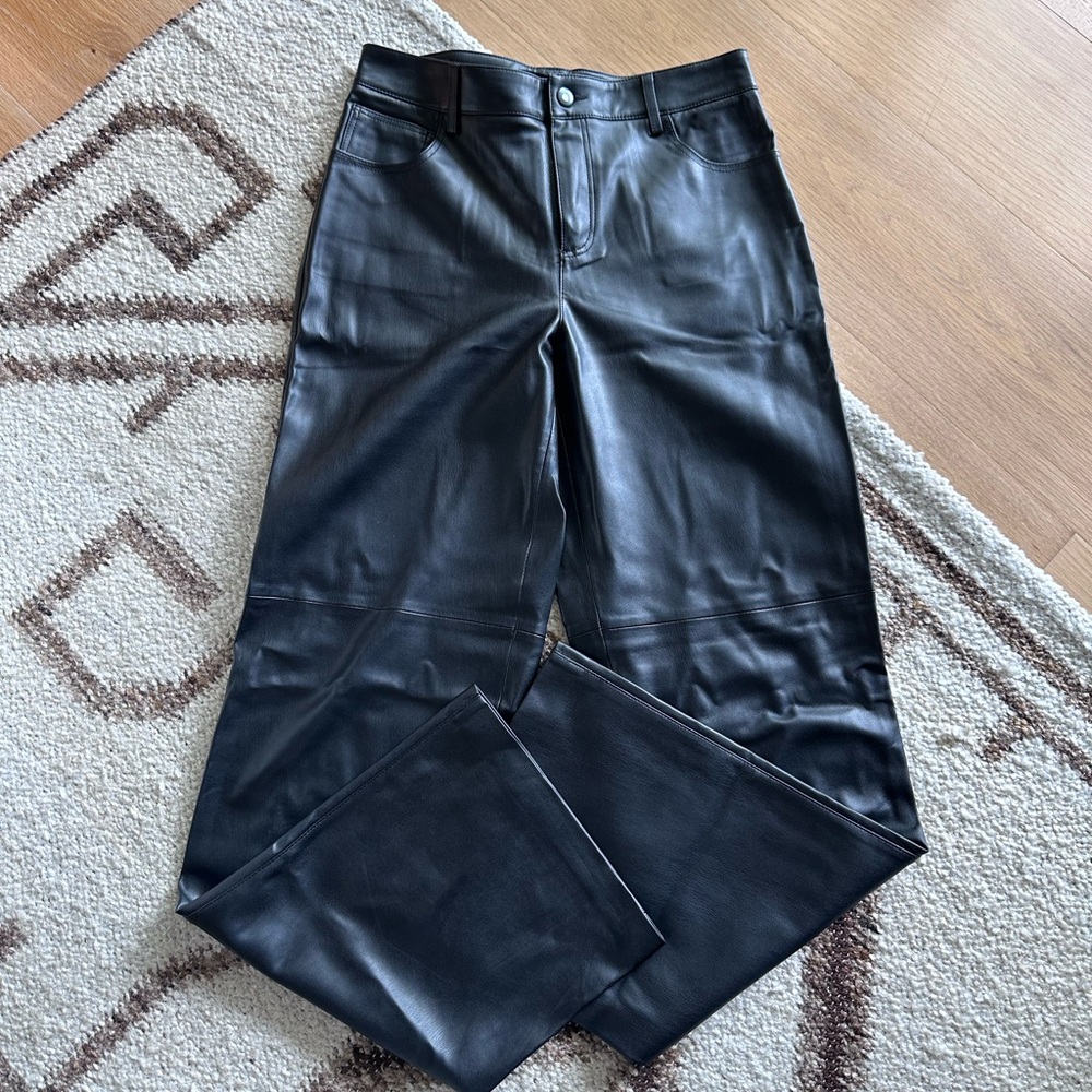 MANGO faux leather pants